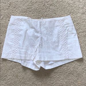 White Patterned Lilly Pulitzer Liza Shorts